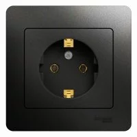 Розетка Systeme Electric Glossa встраиваемая антрацит (GSL000742)