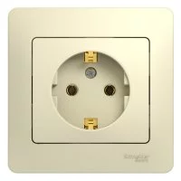 Розетка Systeme Electric Glossa встраиваемая бежевая (GSL000242)