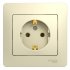 Розетка Systeme Electric Glossa встраиваемая бежевая (GSL000242)