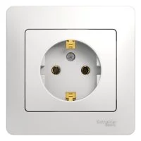 Розетка Systeme Electric Glossa встраиваемая белая (GSL000142)