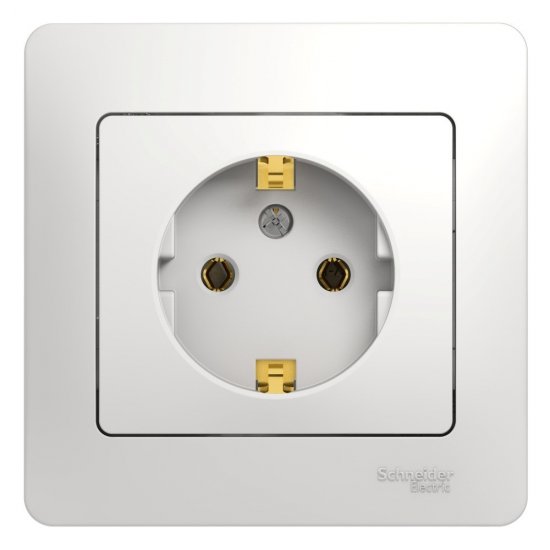 Розетка Systeme Electric Glossa встраиваемая белая (GSL000142)