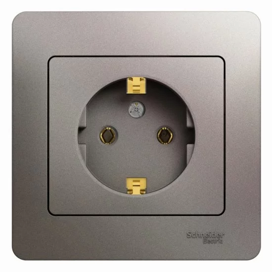Розетка Systeme Electric Glossa встраиваемая платина (GSL001242)
