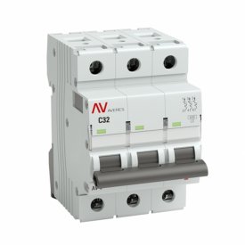 Автоматический выключатель модульный EKF Averes AV-6 DC 3Р 32А тип C 6 кА 400 В (mcb6-DC-3-32C-av)
