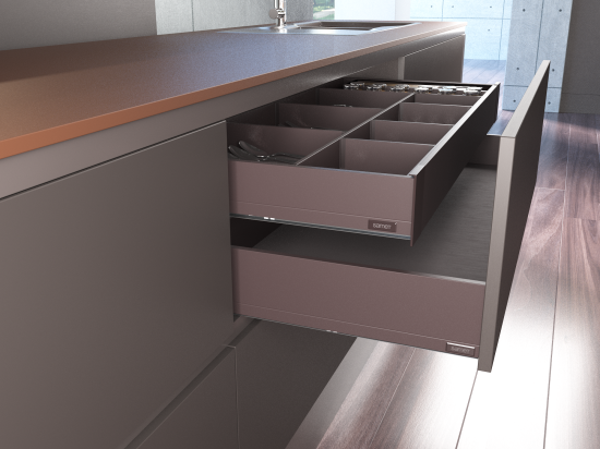 Панель для внутреннего ящика DIF80/S 76x10x11 см алюминий антрацит