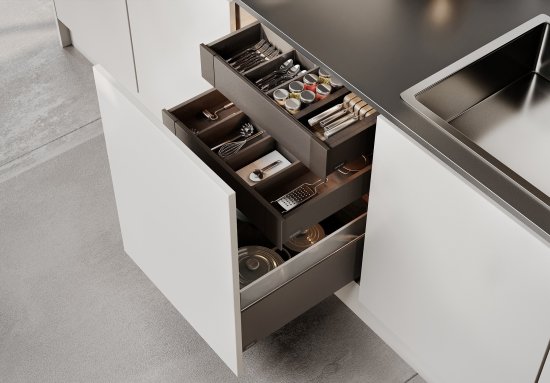 Панель для внутреннего ящика DIF80/S 76x10x11 см алюминий антрацит