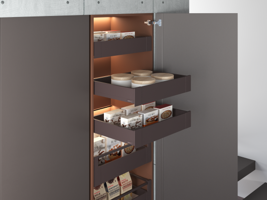 Панель для внутреннего ящика DIF40/S 36x10x11 см алюминий антрацит