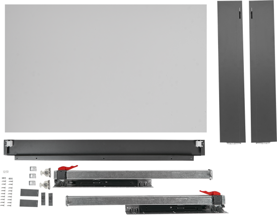 Ящик выдвижной Flowbox 45x10.4x50.4 см сталь/ЛДСП цвет антрацит