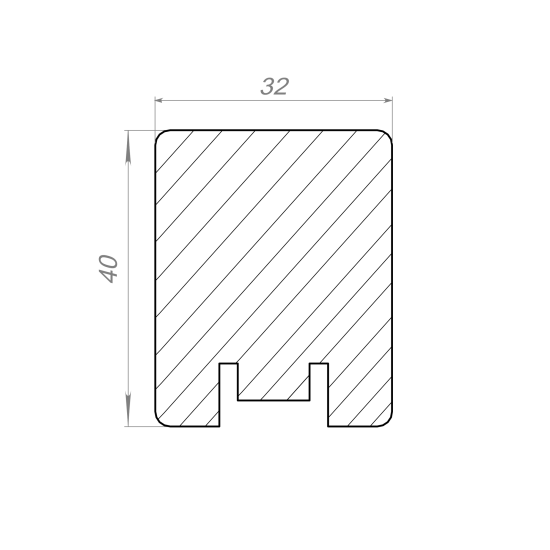 Рейка МДФ Portika цвет дуб 2700x40x32 мм