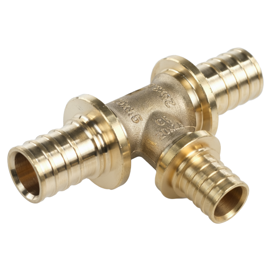 Тройник переходной Рехау 25x20x25 мм латунь