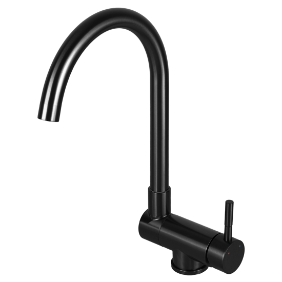 Смеситель для кухни Сиг общая высота 35 см цвет черный