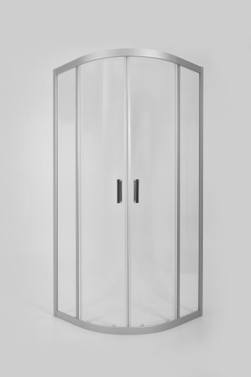 Душевая ширма Метакам Apart 1/4 круга 80x80x185см цвет профиля хром раздвижная стекло 4мм прозрачное