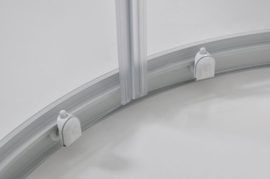 Душевая ширма Метакам Apart 1/4 круга 80x80x185см цвет профиля хром раздвижная стекло 4мм прозрачное