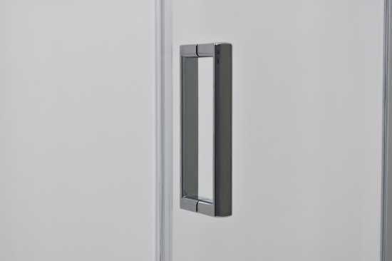 Душевая ширма Метакам квадратная 80x80x185см цвет профиля хром раздвижная стекло 4мм прозрачное