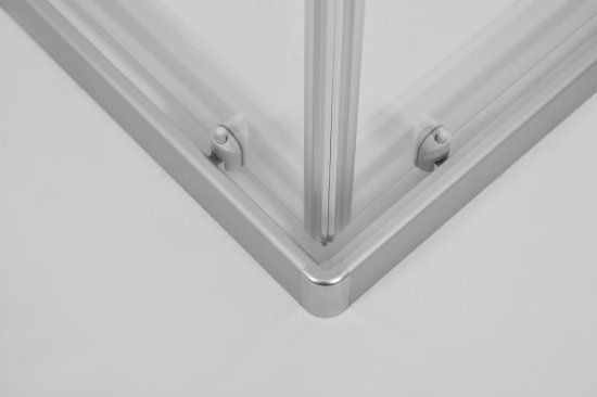 Душевая ширма Метакам квадратная 80x80x185см цвет профиля хром раздвижная стекло 4мм прозрачное