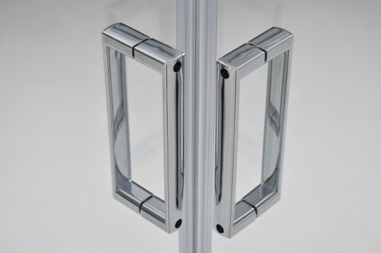 Душевая ширма Метакам квадратная 80x80x185см цвет профиля хром раздвижная стекло 4мм прозрачное