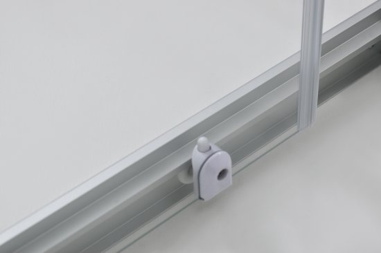 Душевая ширма Метакам квадратная 80x80x185см цвет профиля хром раздвижная стекло 4мм прозрачное