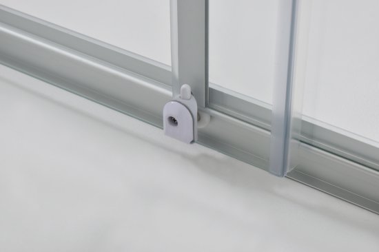 Душевая ширма Метакам квадратная 80x80x185см цвет профиля хром раздвижная стекло 4мм прозрачное