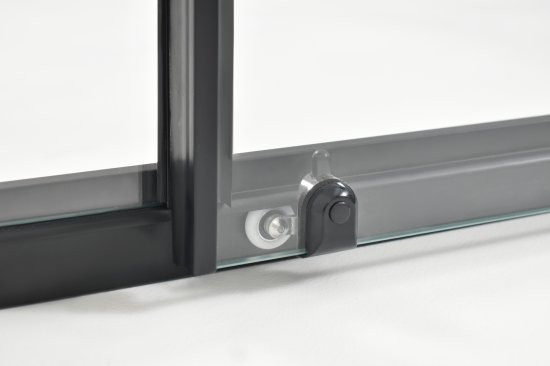 Душевая ширма Apart Black Метакам 1/4 круга 80x80x185см цвет профиля черный раздвижная стекло 4мм прозрачное