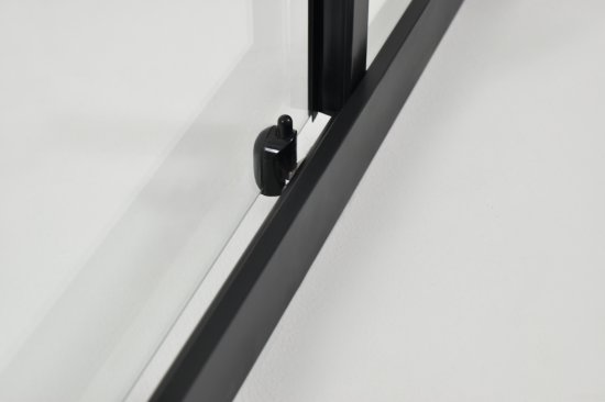 Душевая ширма Apart Black Метакам 1/4 круга 80x80x185см цвет профиля черный раздвижная стекло 4мм прозрачное