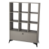 Стеллаж Kub Моно 9 секций 105x140x31.7 см ЛДСП цвет серый