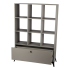 Стеллаж Kub Моно 9 секций 105x140x31.7 см ЛДСП цвет серый