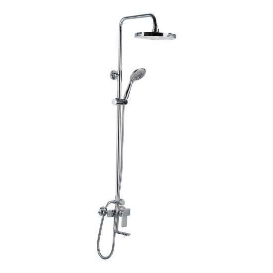 Душевая система Tokito Rain с верхним душем с лейкой со смесителем хром (TOK-RAI-1021)