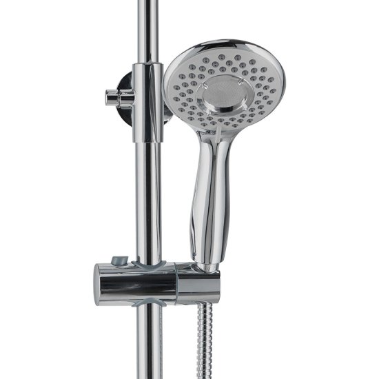 Душевая система Tokito Rain с верхним душем с лейкой со смесителем хром (TOK-RAI-1021)