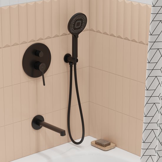 Душевая система Iddis Odda ODDBL03i68 скрытого монтажа цвет черный матовый