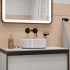 Смеситель для раковины Iddis Odda ODDBL00i65, скрытый монтаж, однорычажный, цвет черный матовый