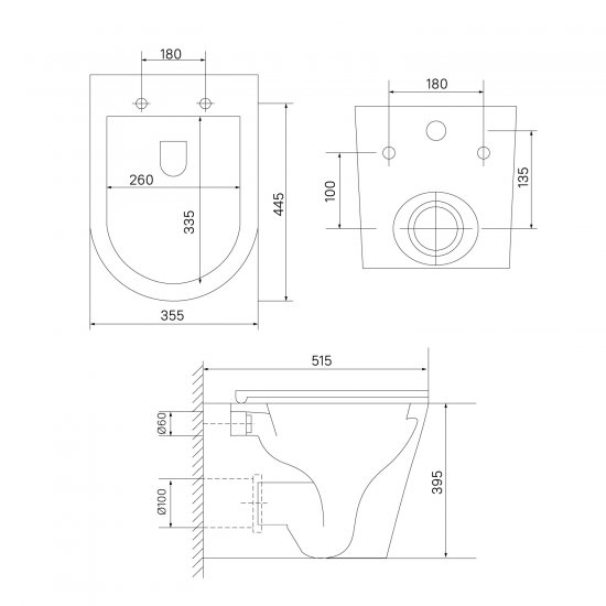 Унитаз подвесной Iddis Lahta LAHRDSEi25 безободковый с сиденьем микролифт