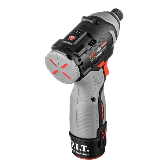 Винтоверт ударный аккумуляторный бесщеточный P.I.T. PSD12K-120A/2 12 В 2 Ач Li-Ion 2 АКБ и ЗУ