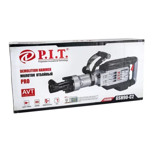 Отбойный молоток электрический P.I.T. GSH90-C2 2500 Вт 75 Дж HEX 30