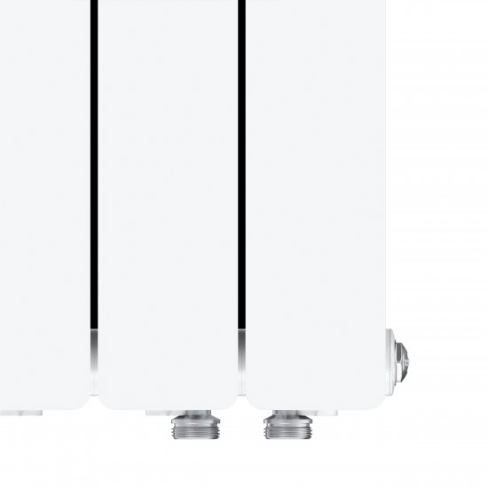 Радиатор секционный Rifar Monolit 350/100 биметалл 6 секций нижнее правое подключение цвет белый