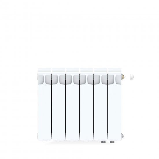 Радиатор секционный Rifar Monolit 350/100 биметалл 6 секций нижнее правое подключение цвет белый