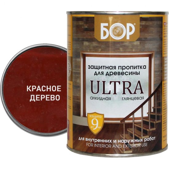 Защитная пропитка для древесины Бор ULTRA