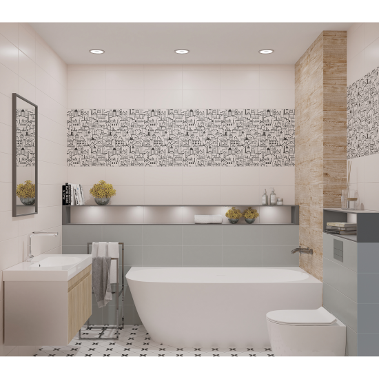 Панно настенное Azori Street Art 40.2x40.5 см цвет белый комплект 2 шт