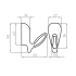 Крючок мебельный Ajax MB-LM/K-001 5x5.8x1 см цвет хром