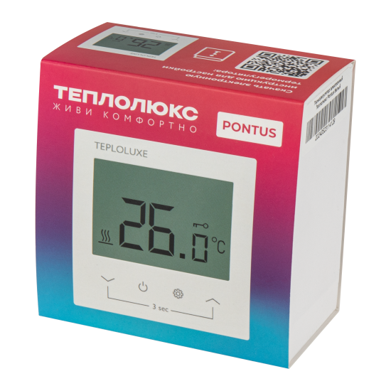 Терморегулятор для теплого пола Теплолюкс Pontus электронный цвет белый