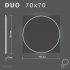Зеркало для ванной Omega Glass Duo 70x70 см с подсветкой и изменением цвета