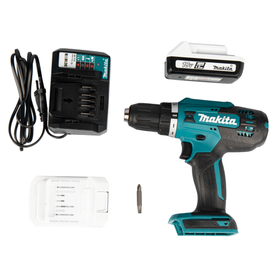 Дрель-шуруповерт аккумуляторная Makita DF488D002, 18 В Li-ion 2x1.5 Ач