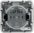 Розетка с заземлением IP44 - Legrand Etika - со шторками с защитной крышкой 16А 250В винтовые зажимы - слоновая кость