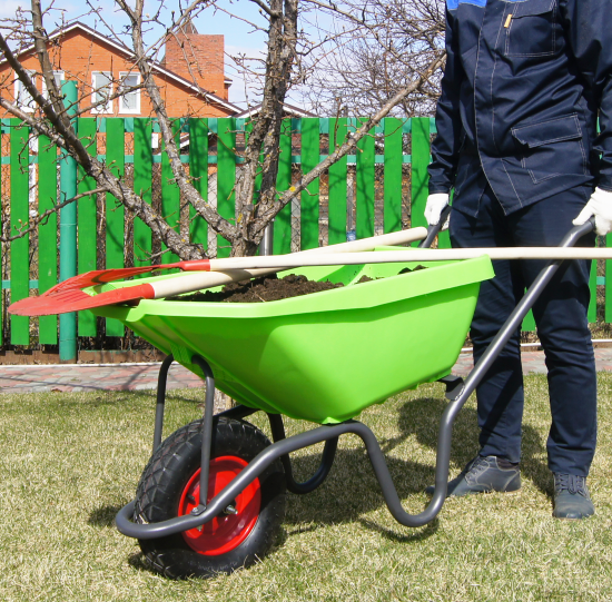 Тачка садовая одноколесная 175 кг/110 л