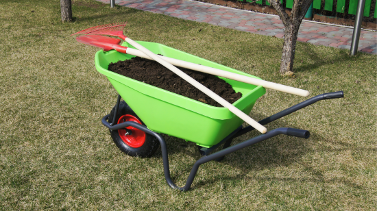 Тачка садовая одноколесная 175 кг/110 л