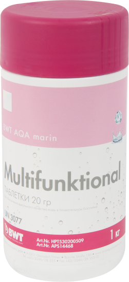 Многофункциональные растворимые таблетки BWT AQA Multifunktional Tabletten, 1 кг, средство для бассейна