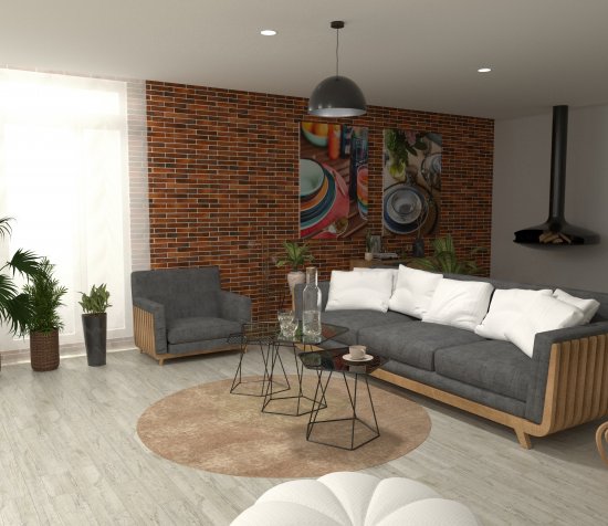 Камень искусственный White Hills Терамо Брик махагон коричневый 1.34 м²