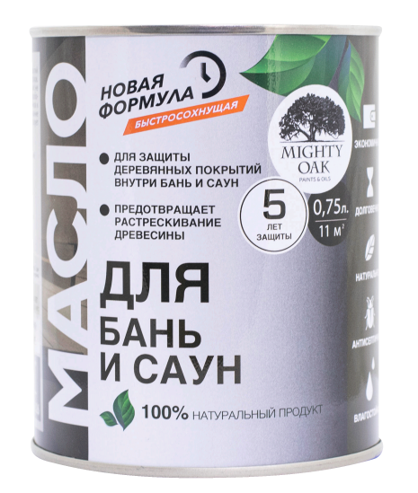 Масло для бань и саун Mighty Oak цвет медово-прозрачный