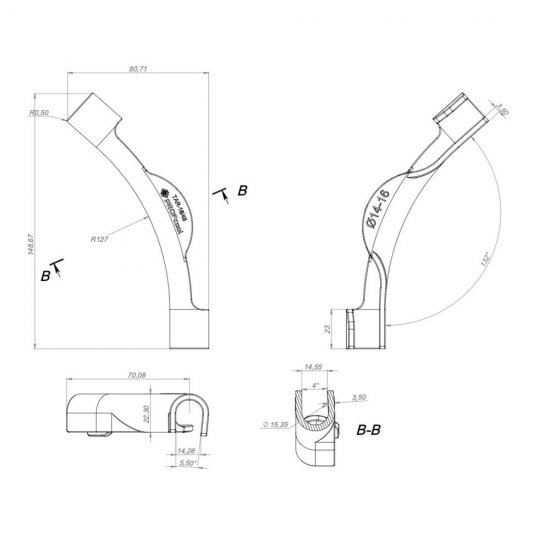 Фиксатор поворота угла Profcool Tar 45° для труб d16 мм пластиковый (20022200)