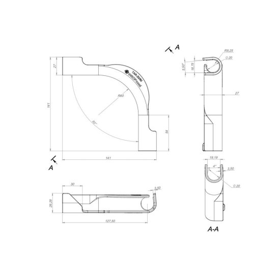 Фиксатор поворота угла Profcool Tar 90° для труб d20 мм пластиковый (20032200)