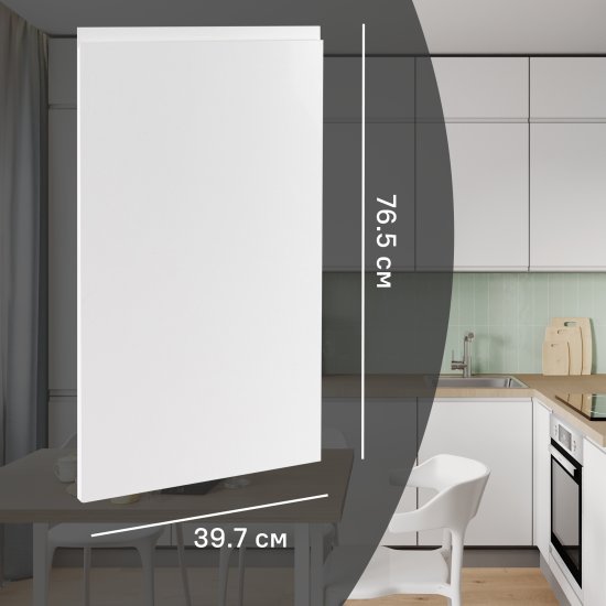 Фасад для кухонного шкафа Токио 39.7x76.5 см Delinia ID МДФ цвет белый