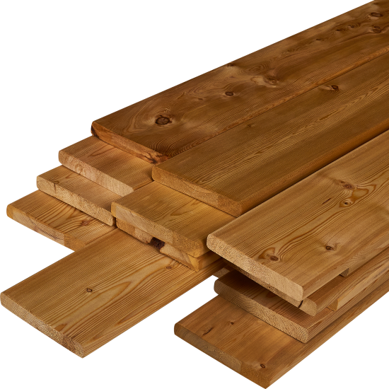 Планкен 20x140x1000 мм Лиственница прямой с фаской угла